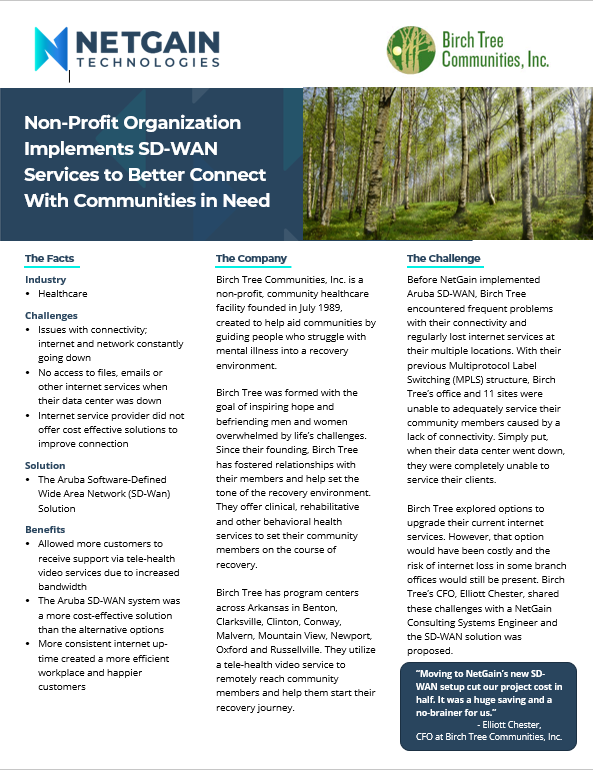 Birch Tree Case Study