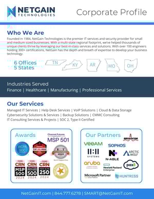 Data Sheet - NetGain Corporate Profile 2025