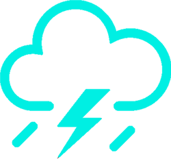 Storm Cloud Graphic - Aqua