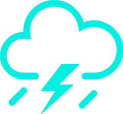 Storm Cloud Graphic - Aqua Storm Cloud Graphic - Aqua